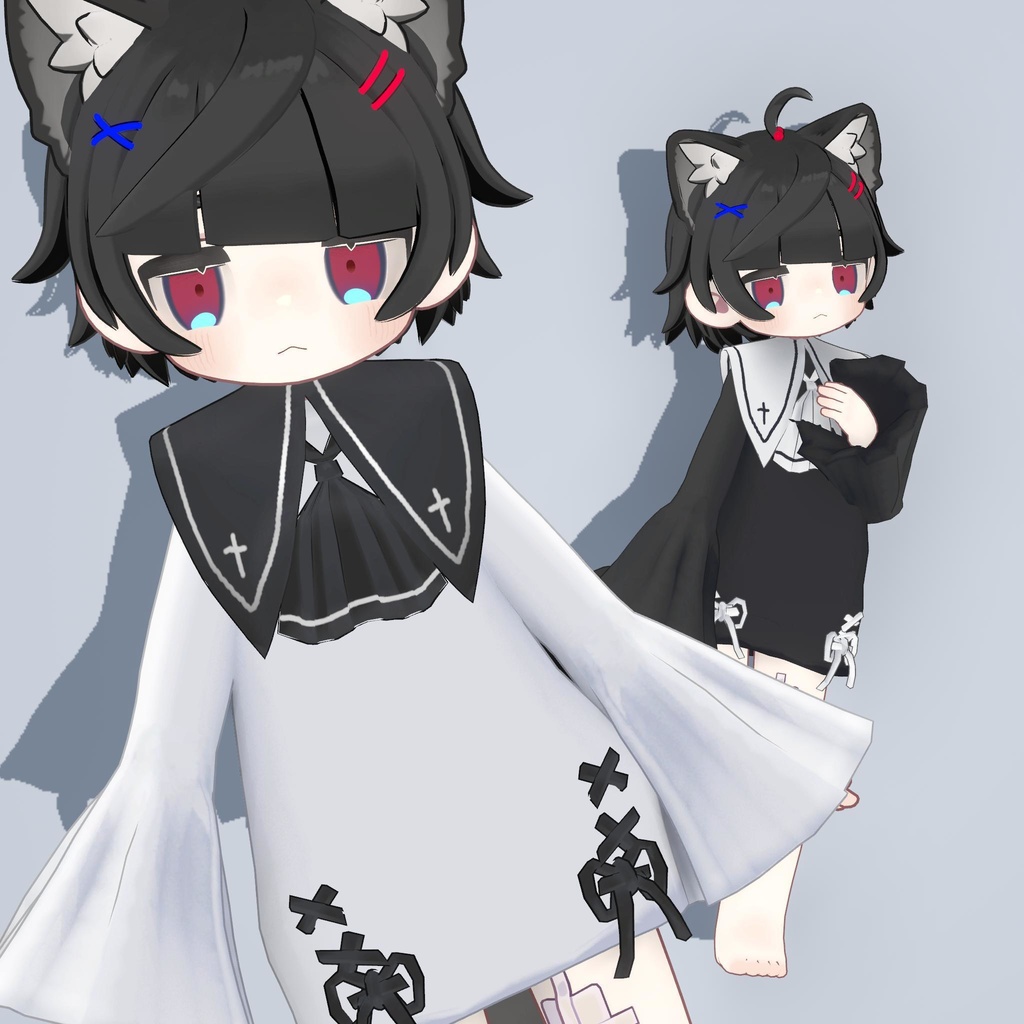 【無料配布】【キプフェル用】クロスドレス