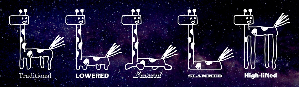 いろいろな車高のきりんボックスステッカー #写実的なきりん