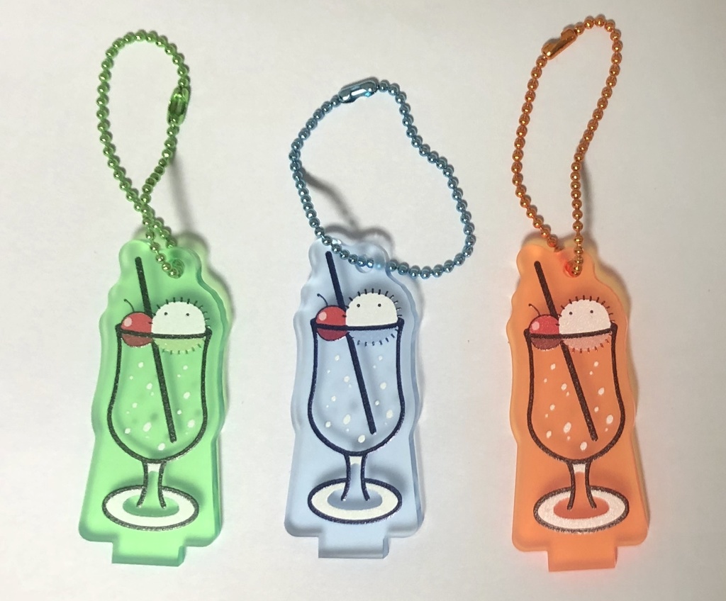 毛玉フロートアクスタキーホルダー