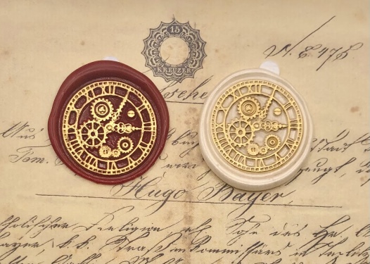 【SALE】封蝋シール「時計」(2枚組)