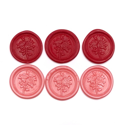 【SALE】薔薇の封蝋シール(6枚組)