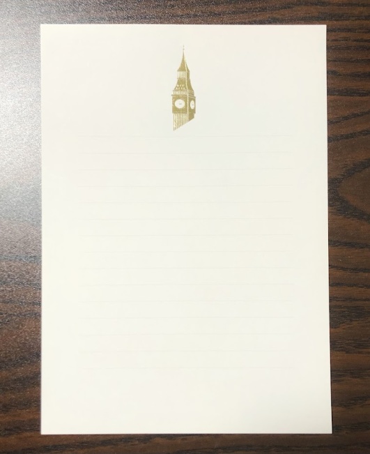 箔押しレターセット-時計台-