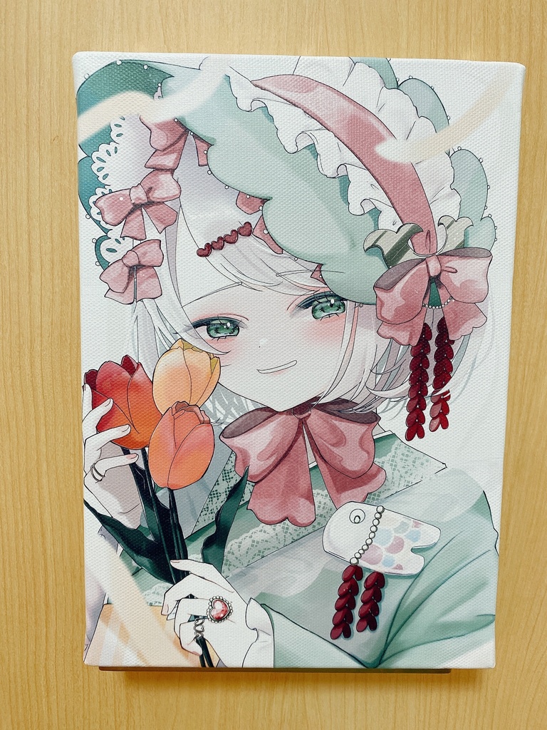 端午とチューリップ＊複製画＊キャンバス印刷