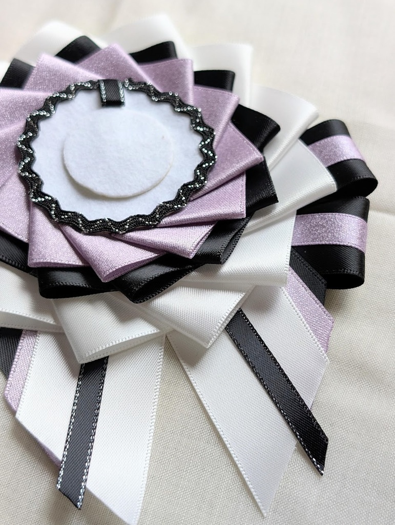 痛バ用ロゼット・白×黒ベース各色