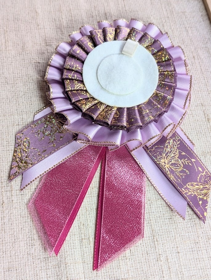 痛バ用ロゼット・紫×ピンク