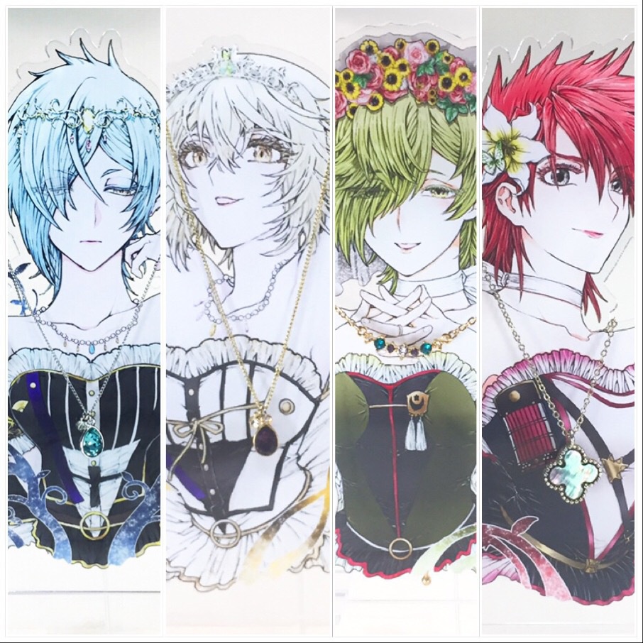 =刀剣女士アクリルフィギュア= ▲膝丸 ◎髭切 ◆鶯丸 ●大包平