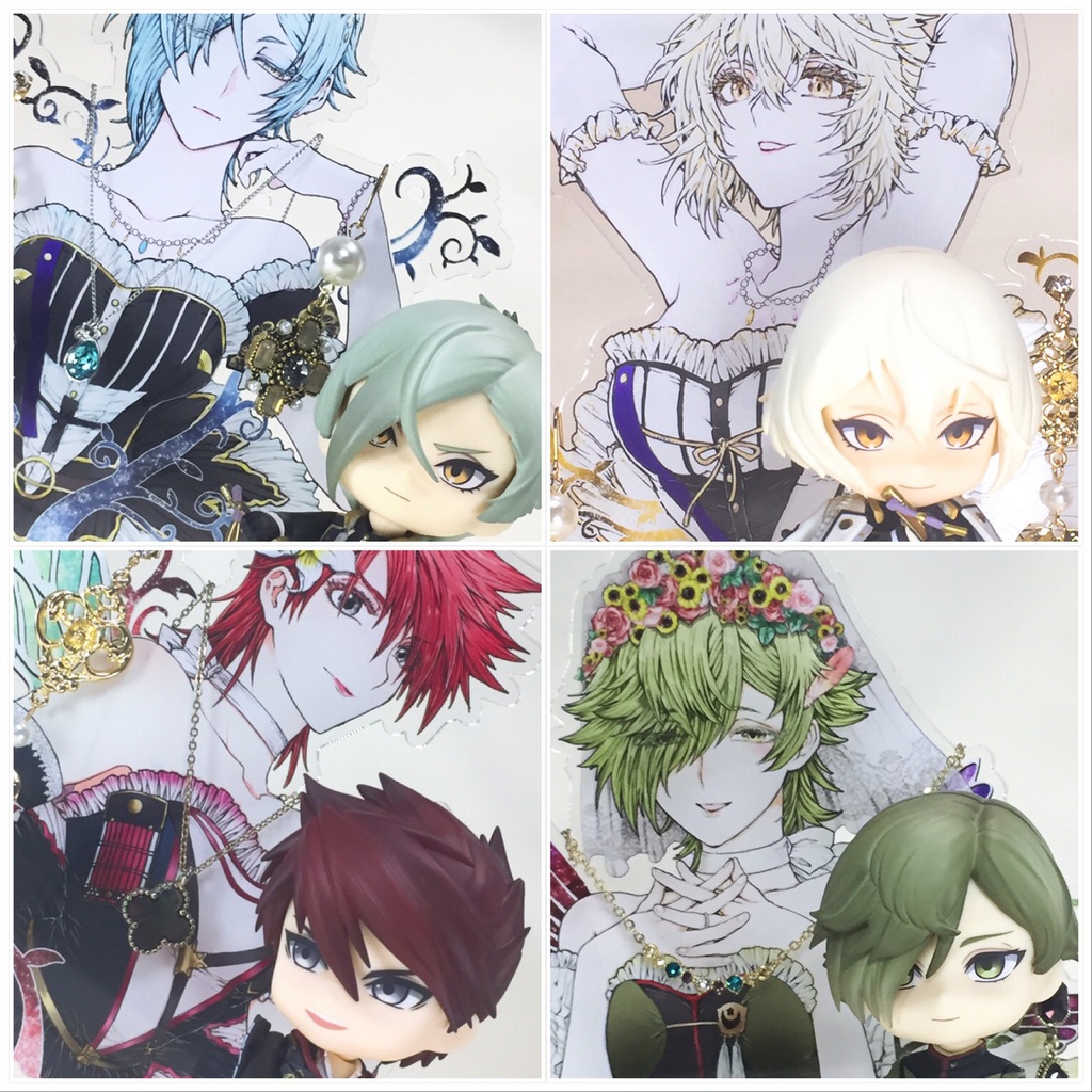 =刀剣女士アクリルフィギュア= ▲膝丸 ◎髭切 ◆鶯丸 ●大包平