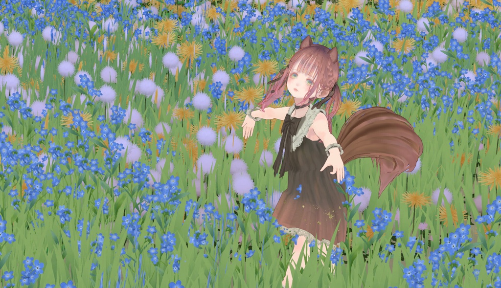 オリジナル3Dモデル『りす子』(VRM)