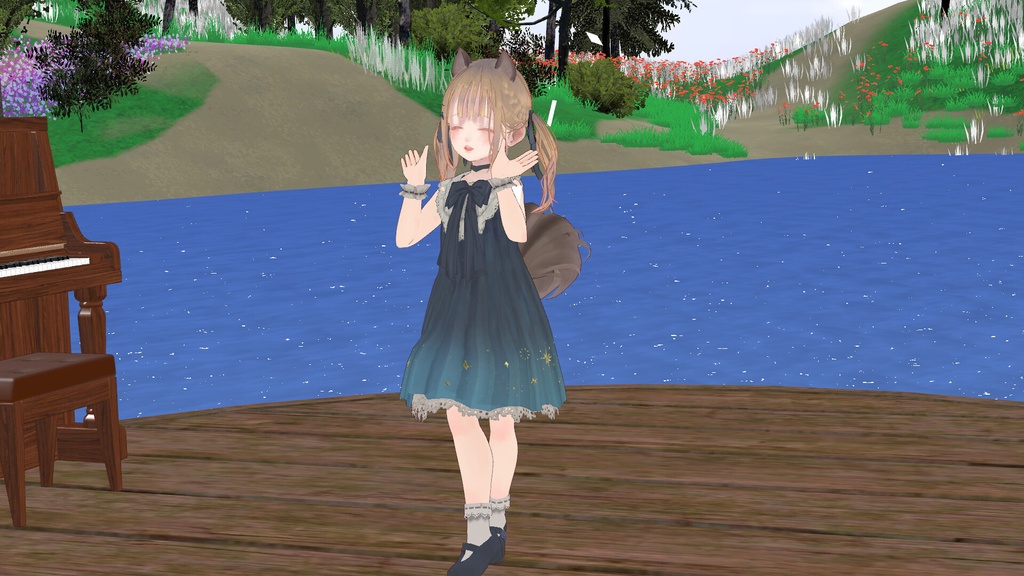 オリジナル3Dモデル『りす子』(VRM)