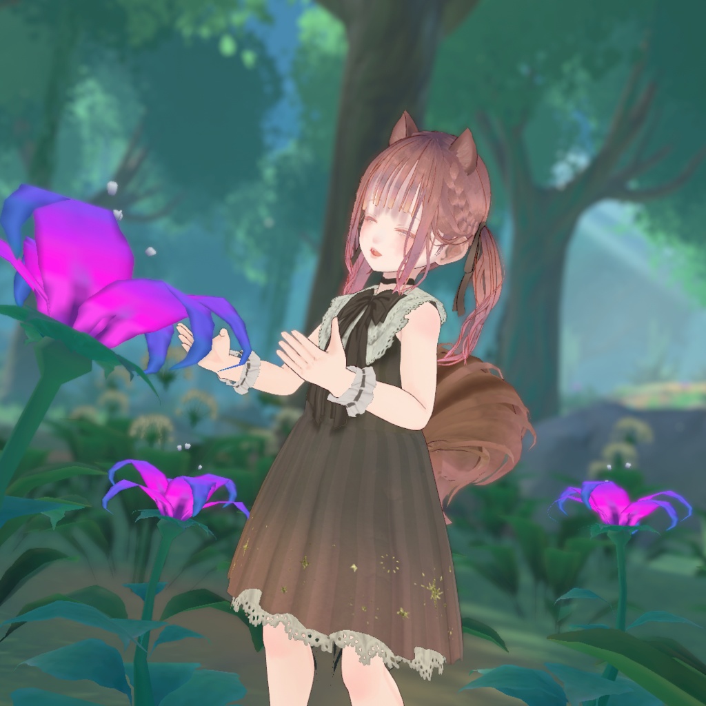 オリジナル3Dモデル『りす子』(VRM)