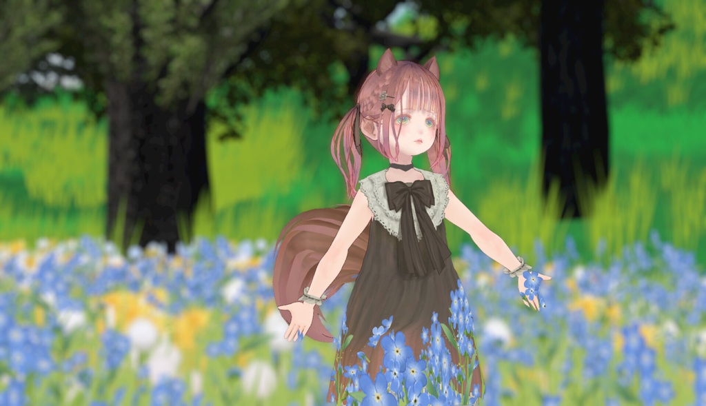オリジナル3Dモデル『りす子』(VRM)