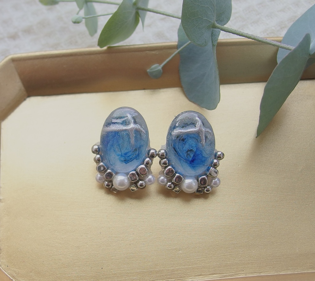 【金カム】face*scarカボションピアス