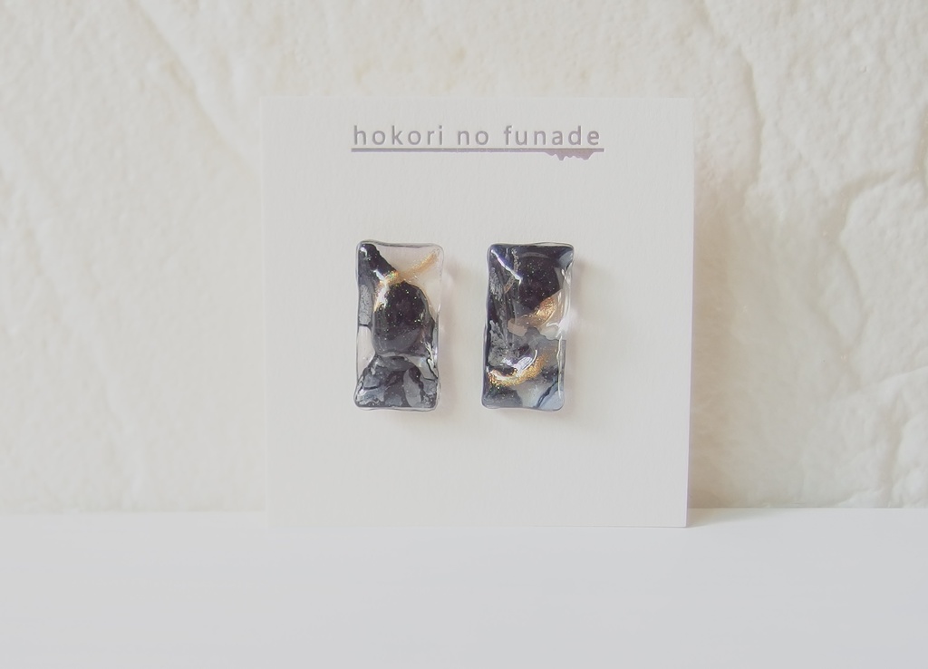 【龍如】インクアートクリアピアス