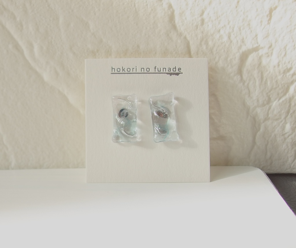 【龍如】インクアートクリアピアス