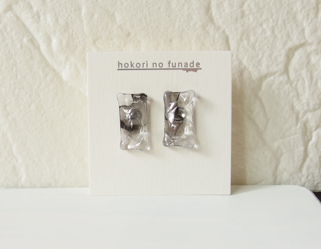 【龍如】インクアートクリアピアス