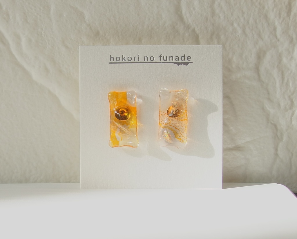 【龍如】インクアートクリアピアス