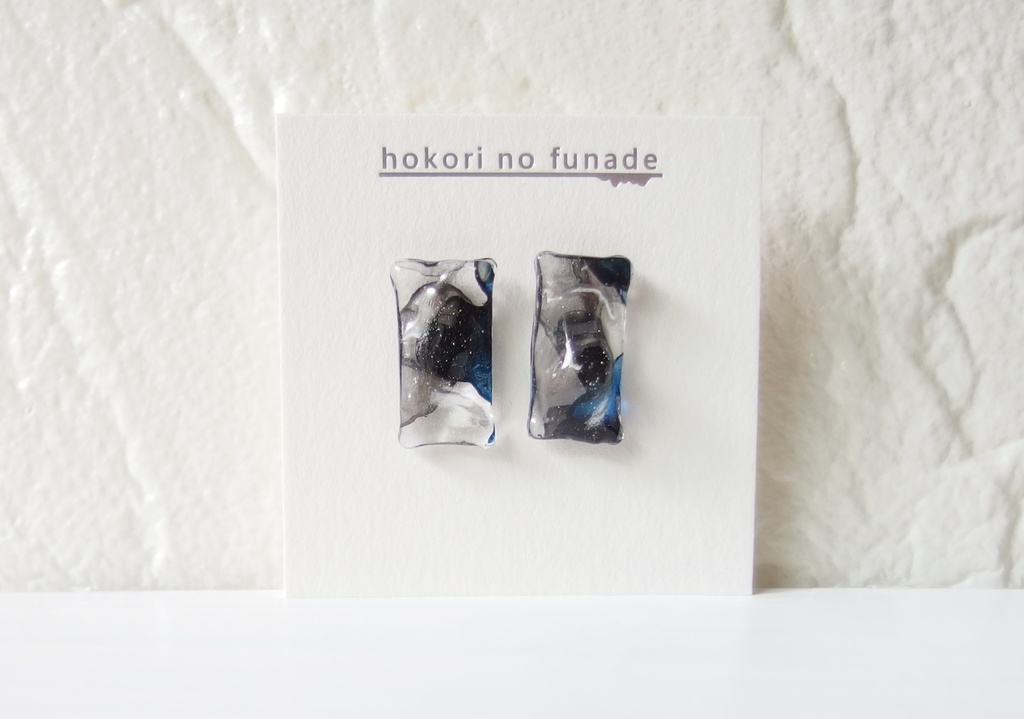 【龍如】インクアートクリアピアス