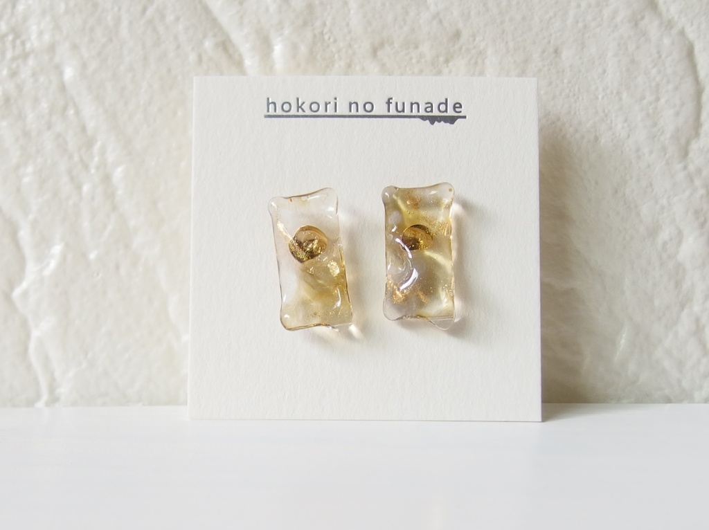 【龍如】インクアートクリアピアス