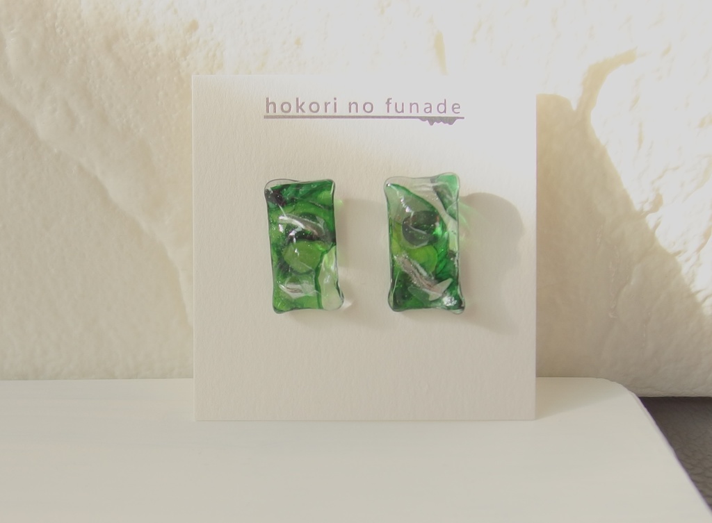 【龍如】インクアートクリアピアス