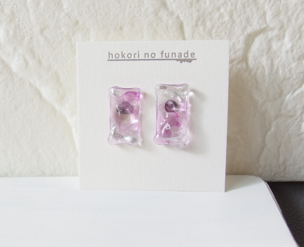 【龍如】インクアートクリアピアス