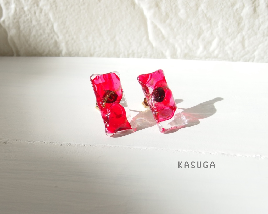 【龍如】インクアートクリアピアス