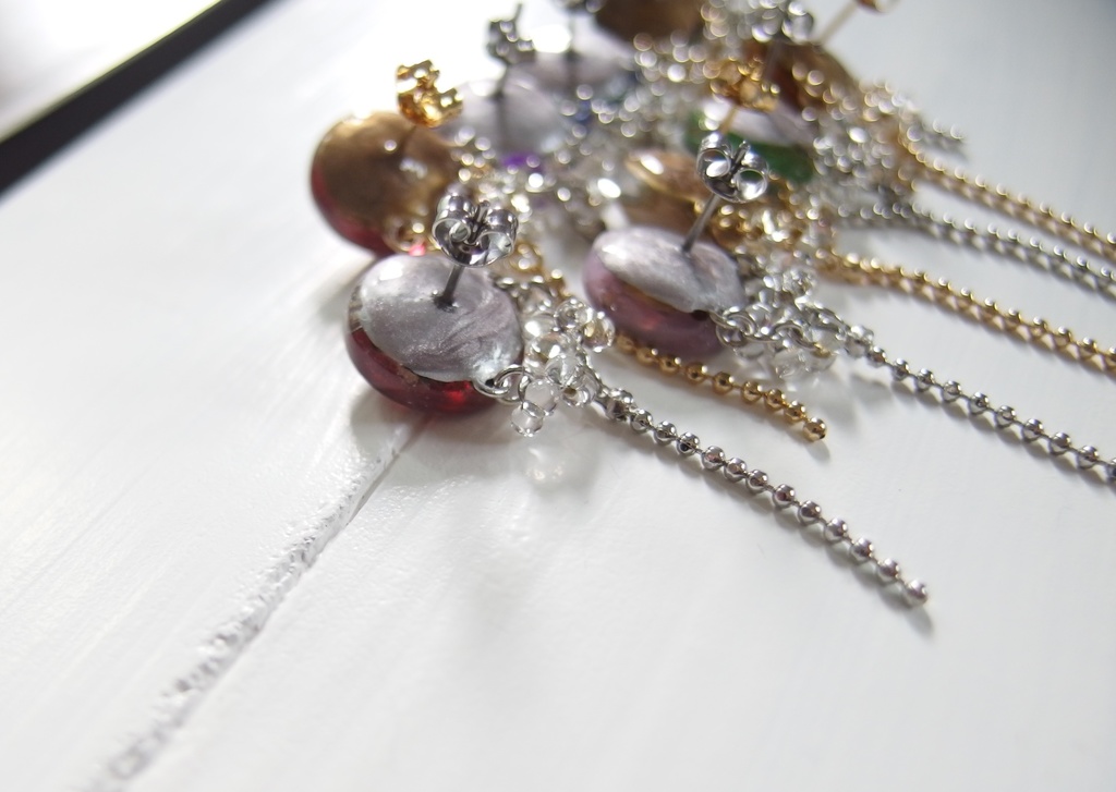 【龍如】ニュアンスチェーンピアス