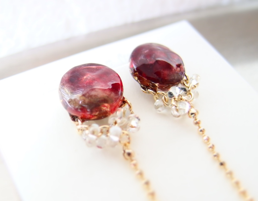 【龍如】ニュアンスチェーンピアス