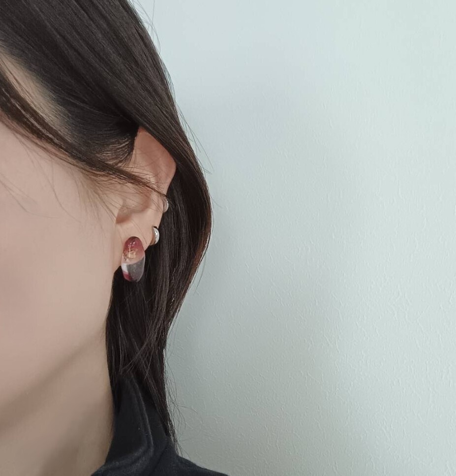 【龍如】イメージカラーグラデピアス(イヤークリップ)