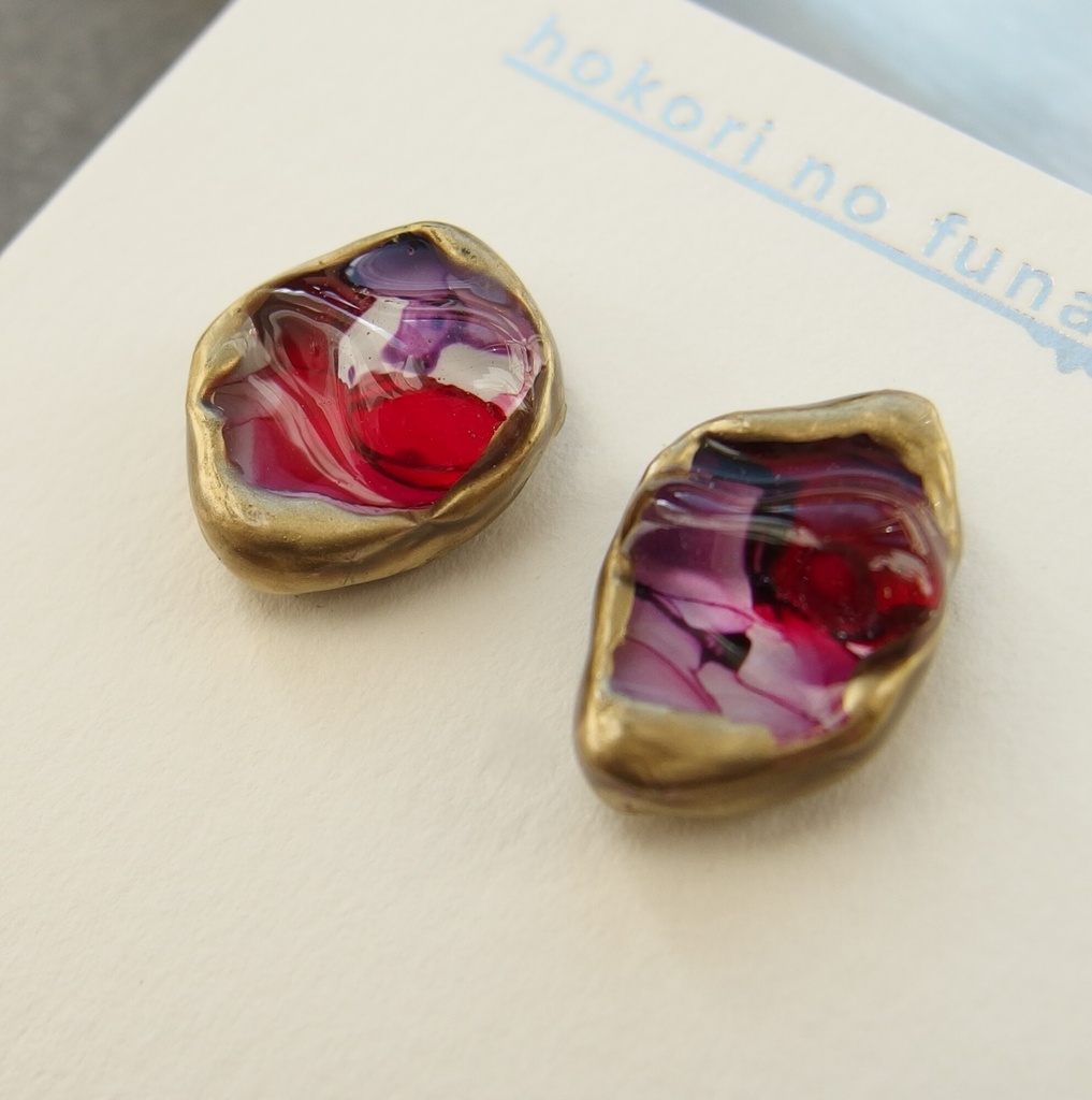 【龍如】インクアートつぶピアス(イヤリング)