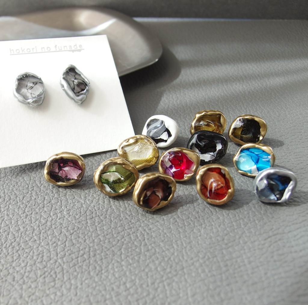 【龍如】インクアートつぶピアス(イヤリング)