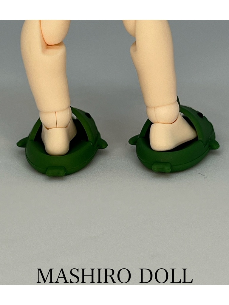 ドール靴　サンダル　サメ　グリーン　緑　ねんどろいどどーる対応　オビツ11対応