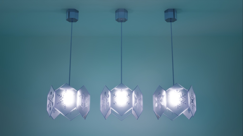 3D 雪の結晶ランプ