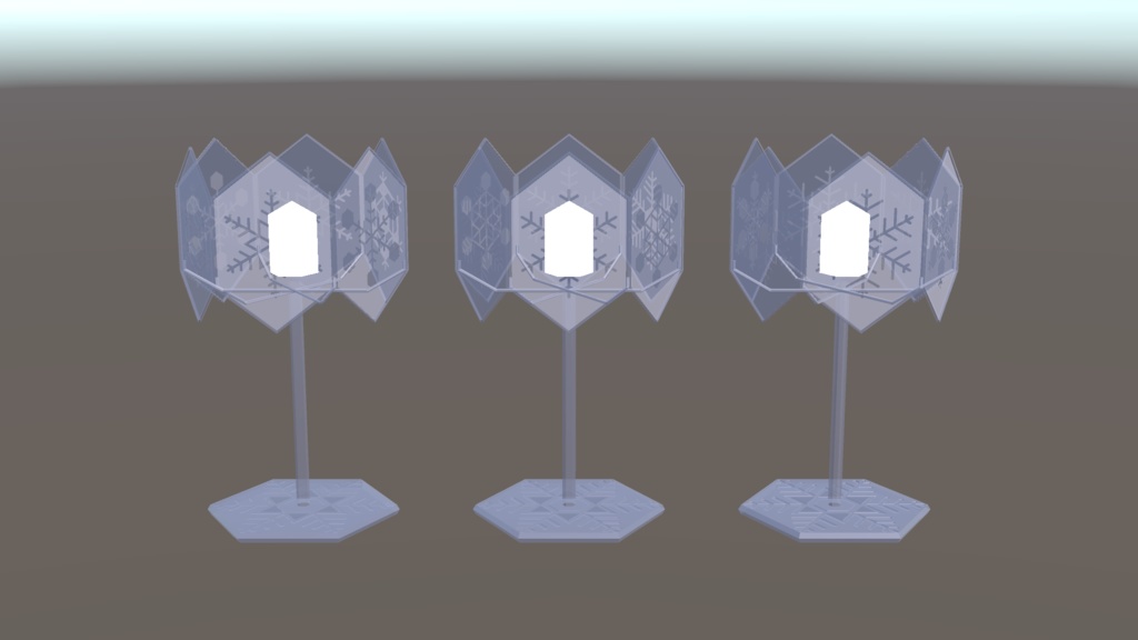 3D 雪の結晶ランプ