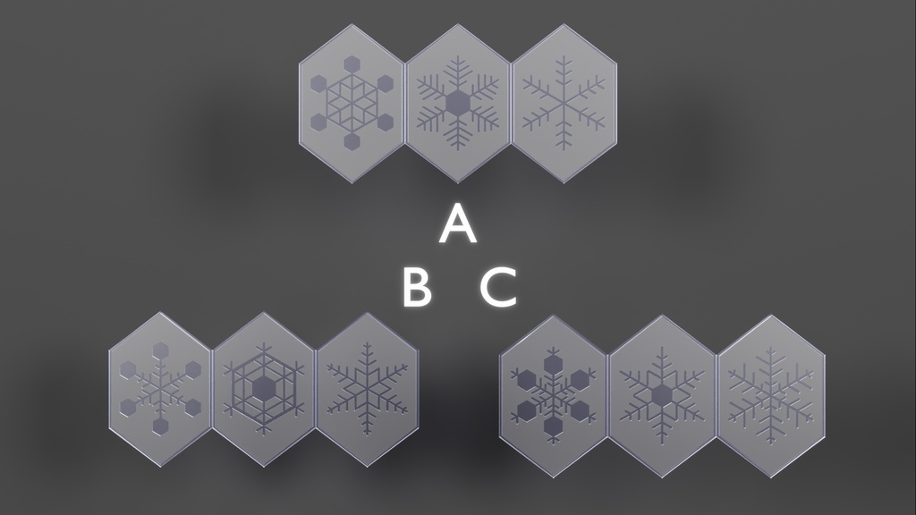 3D 雪の結晶ランプ