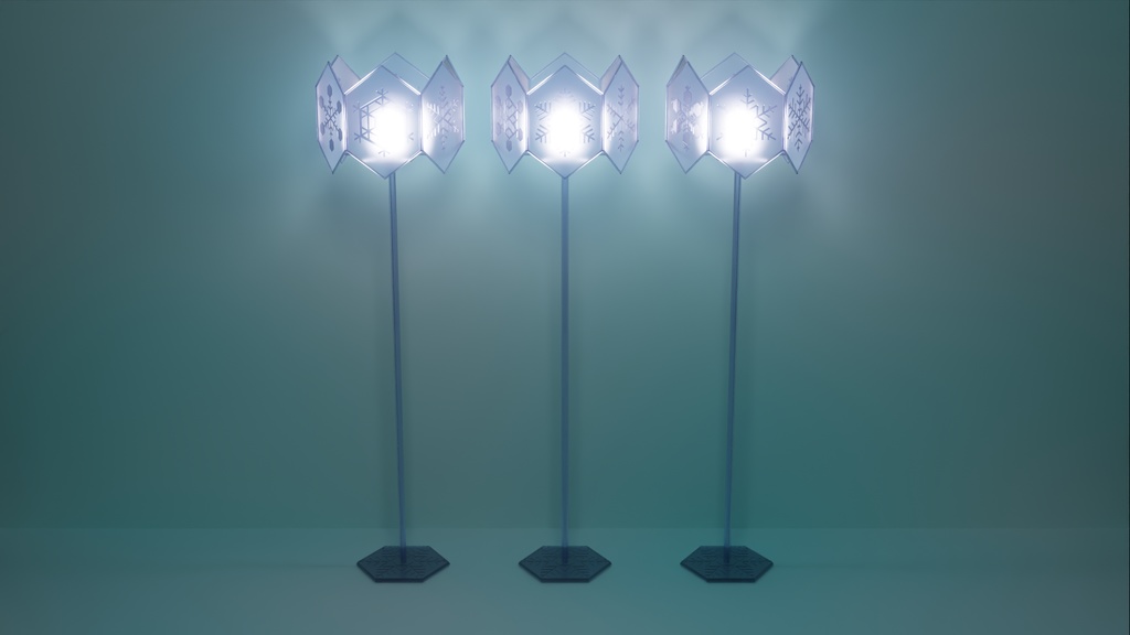 3D 雪の結晶ランプ