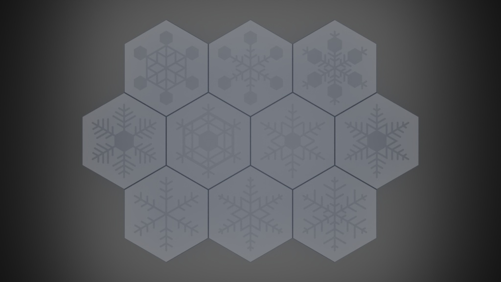 3D 雪の結晶テーブル & 椅子