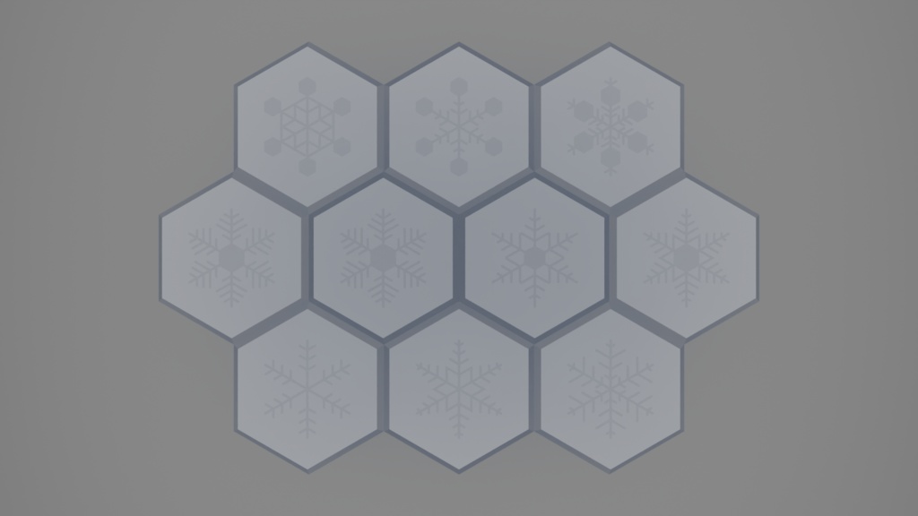 3D 雪の結晶テーブル & 椅子