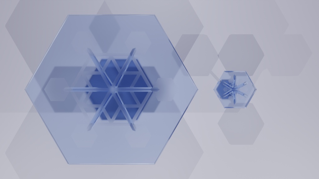 3D 雪の結晶テーブル & 椅子