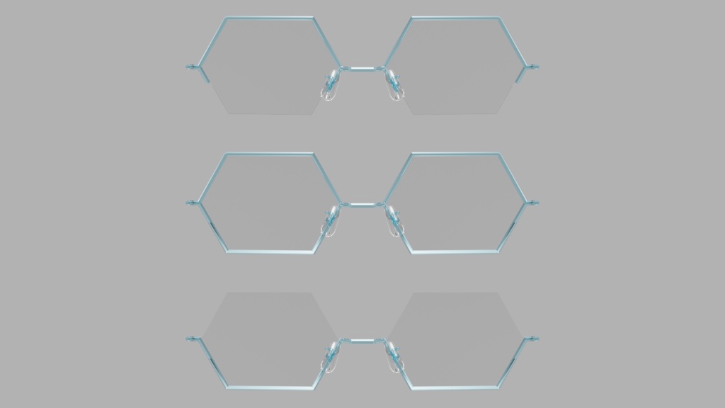 雪の結晶めがね 【リム3種類×テンプル10種類】