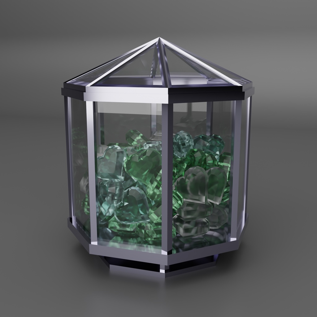 飴入り瓶 (ハート形)