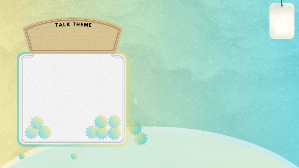 ビンと金平糖の雑談用配信画面