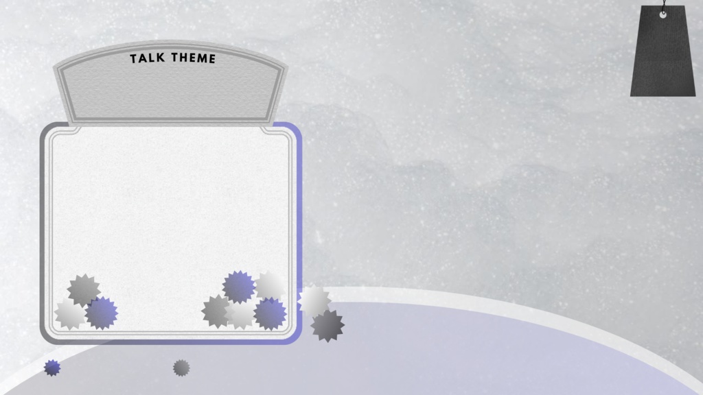 ビンと金平糖の雑談用配信画面