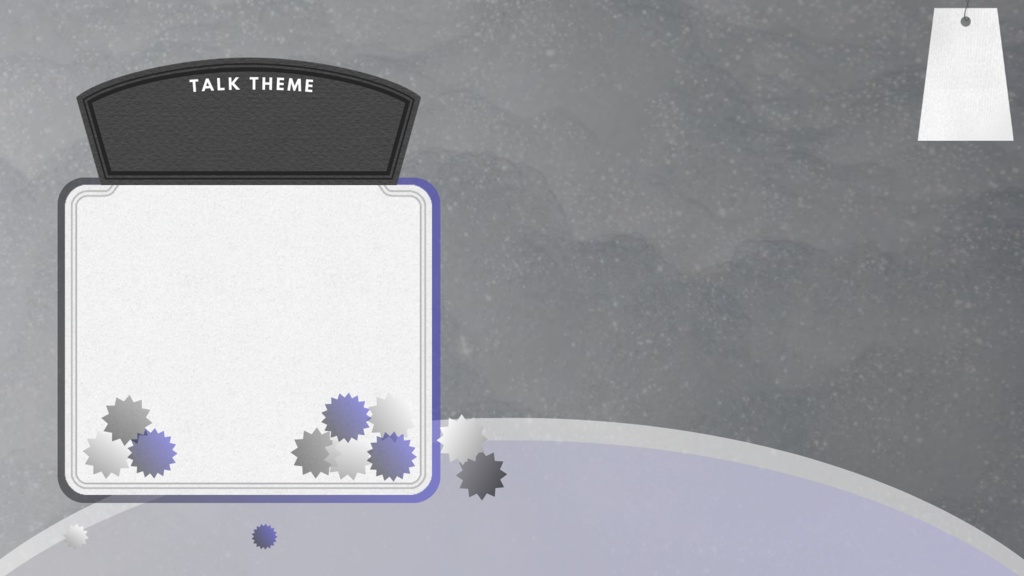 ビンと金平糖の雑談用配信画面