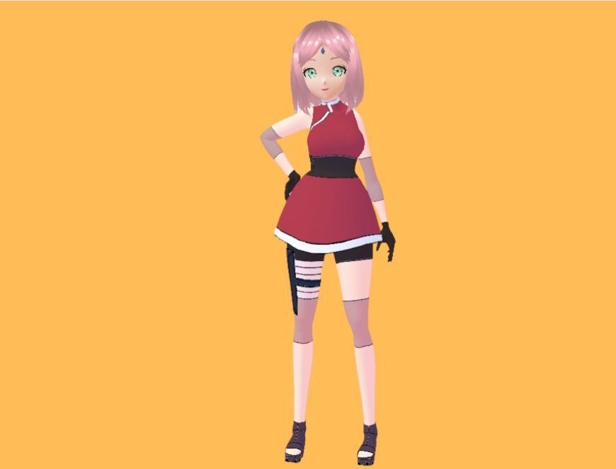 Outfit Vroid SAKURA HARUNO Naruto Shippuden