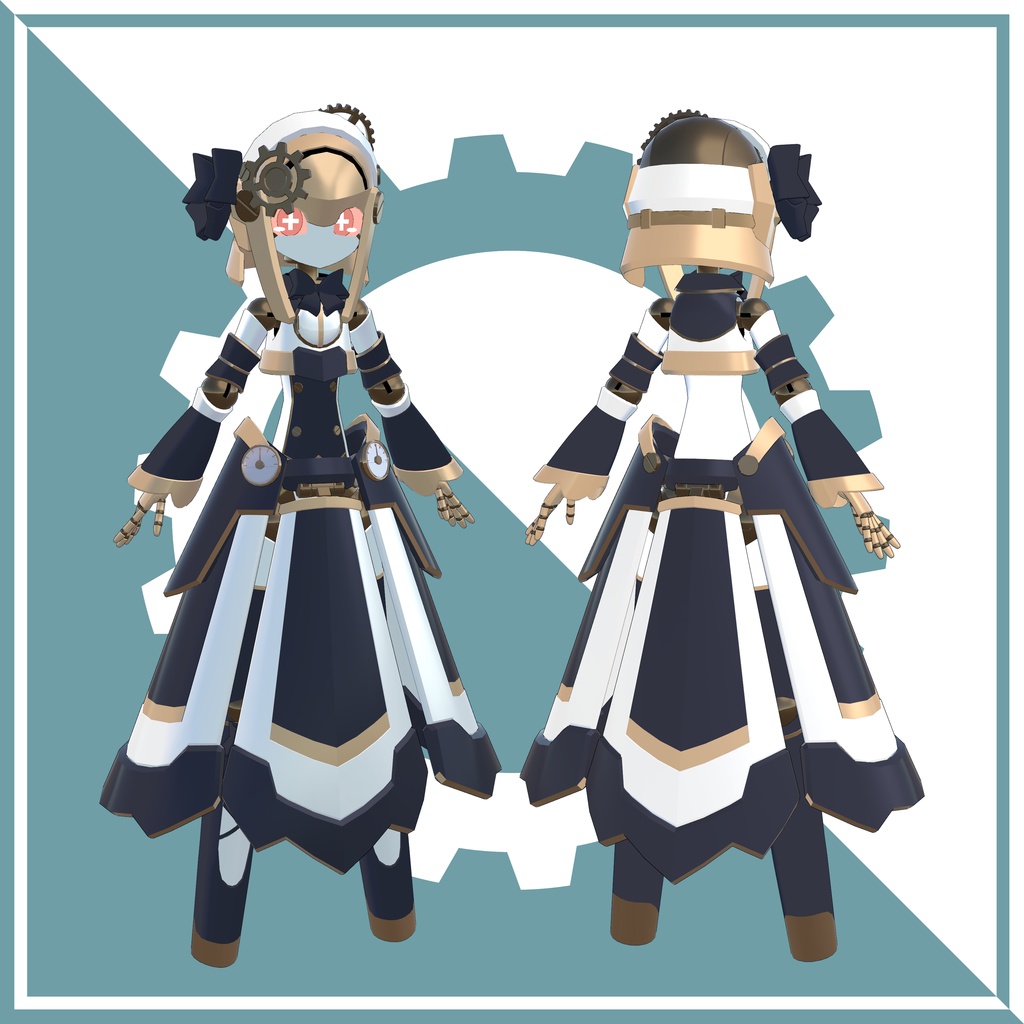 VRChat向け3Dモデル 自動人形ブラスロゼ