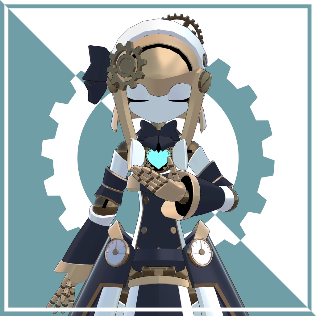 VRChat向け3Dモデル 自動人形ブラスロゼ