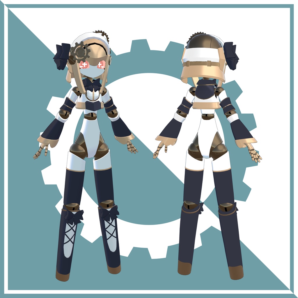 VRChat向け3Dモデル 自動人形ブラスロゼ