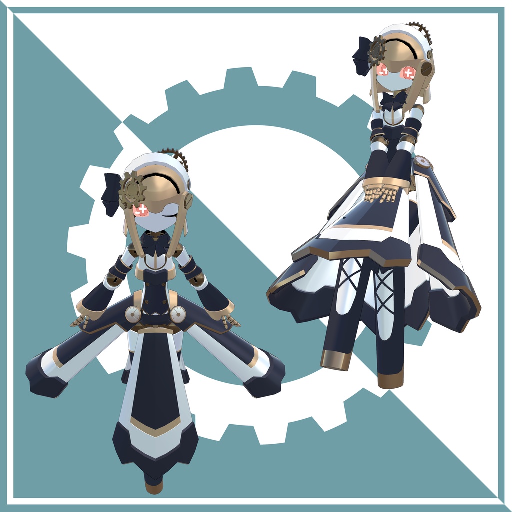 VRChat向け3Dモデル 自動人形ブラスロゼ