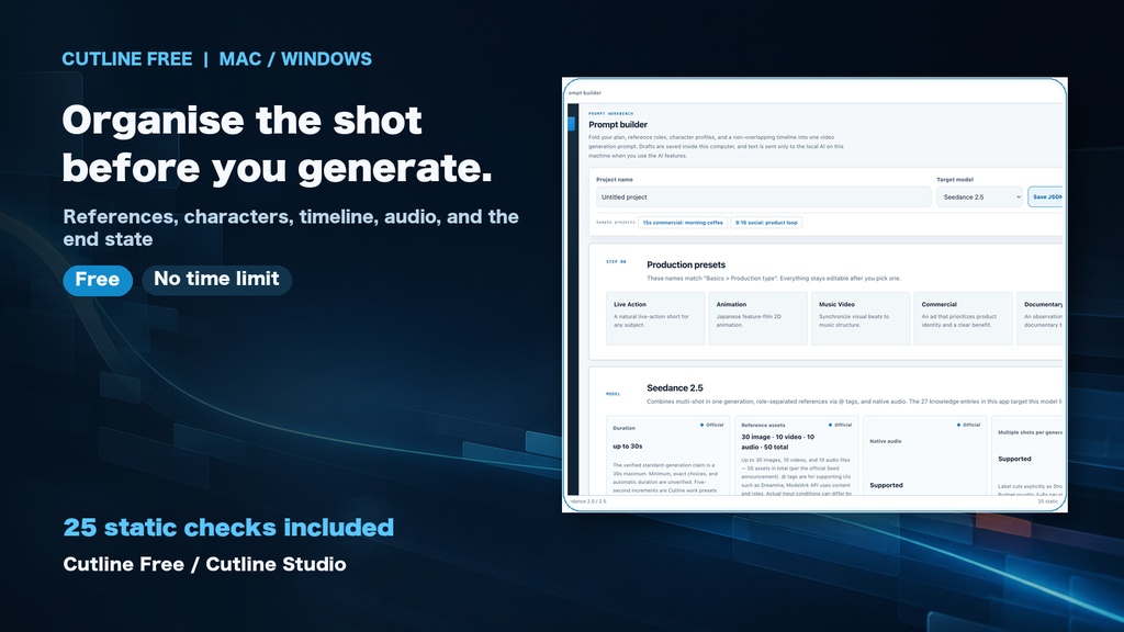 Cutline Free English