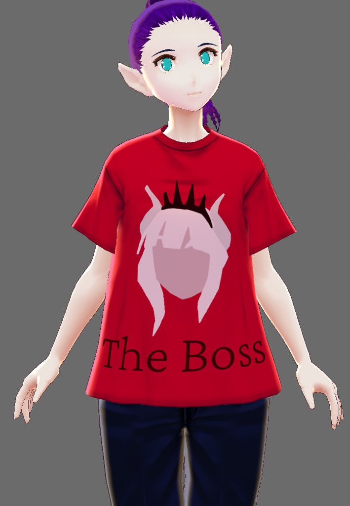Helltaker Boss T-Shirt for MMD, Vroid, and VRChat